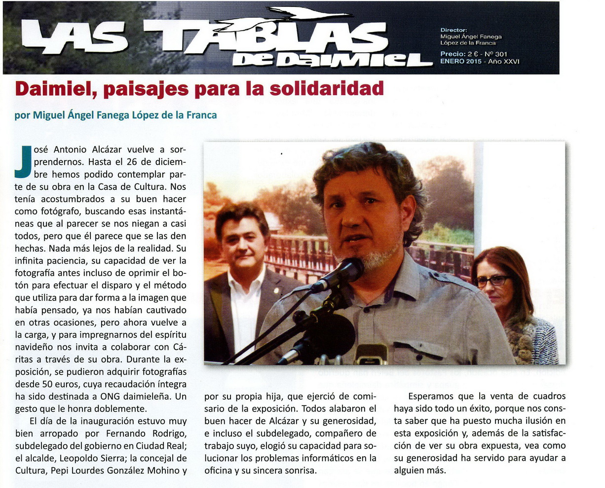 Nota de Prensa periódico Las Tablas